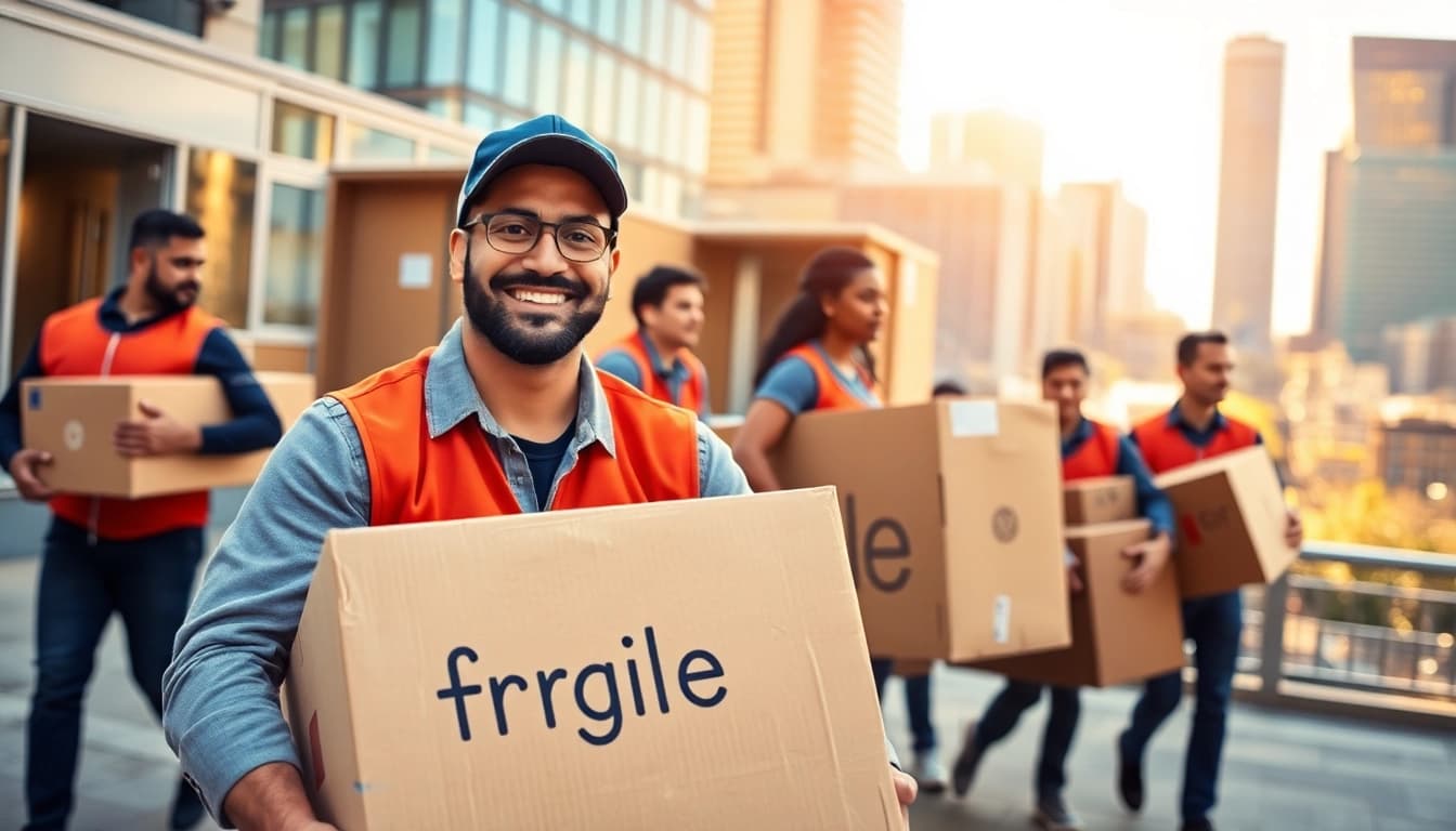 Experienced Toronto movers efficiently managing a relocation in an urban setting.