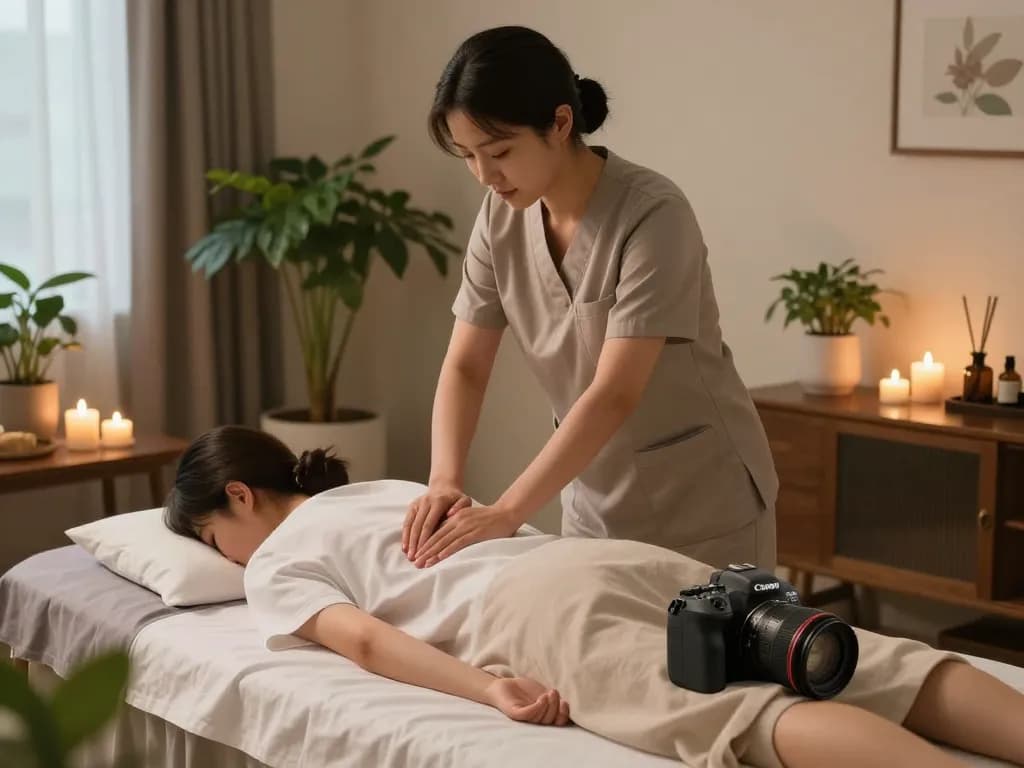 Experience soothing 서울출장마사지 as a therapist provides personalized care in a calming home environment.