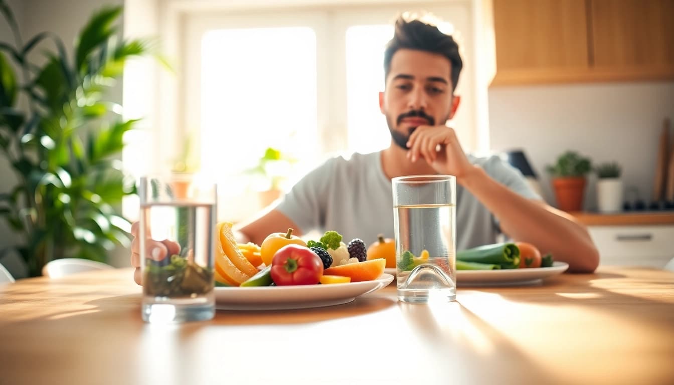 Embrace intermittent fasting with a healthful meal highlighting fresh ingredients.