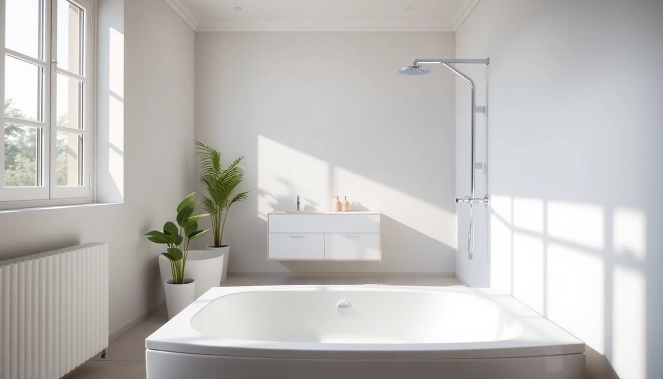 Admire the paroi de douche à l'italienne in a beautifully designed bathroom space.