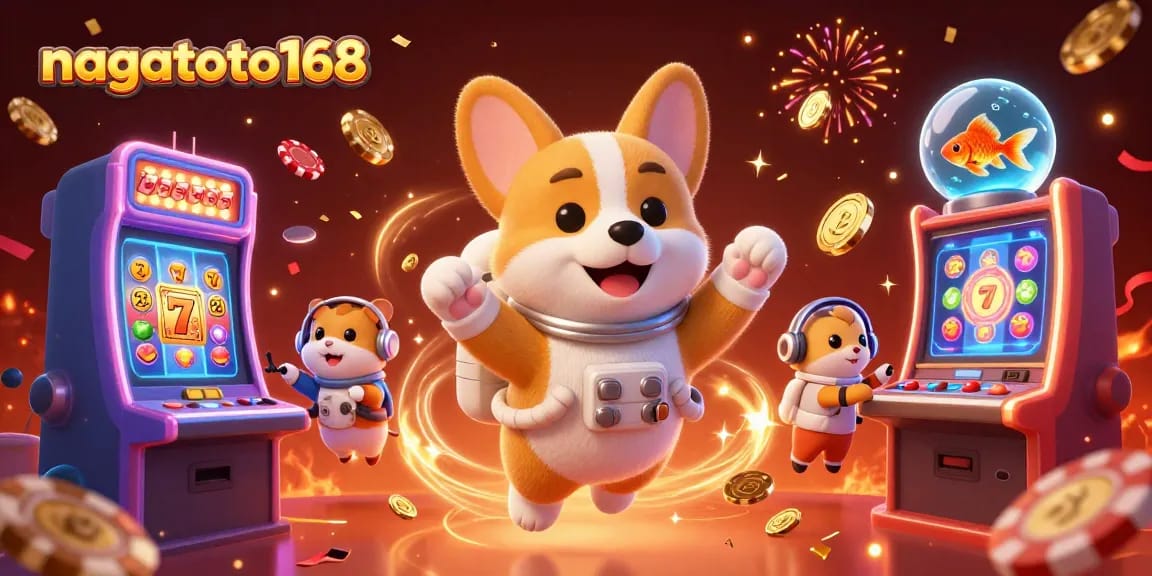 Gali jackpot seru di nagatoto168 saat corgi astronot menikmati kasino luar angkasa dengan mesin slot mengagumkan