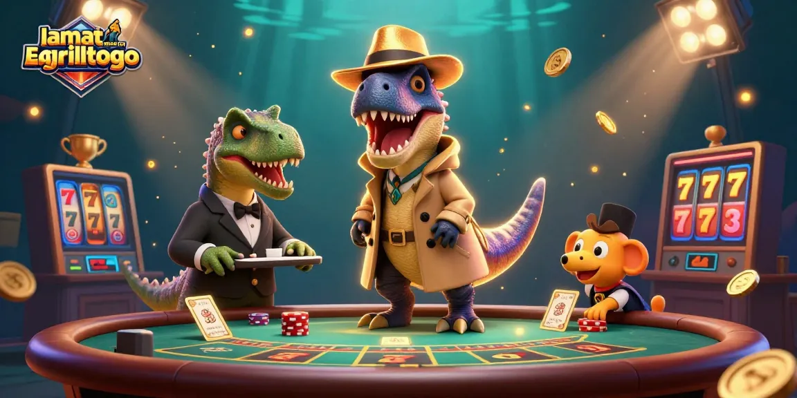Experience thrilling slot action with lamatracamexicangrilltogo's exciting characters at a vibrant casino scene.
