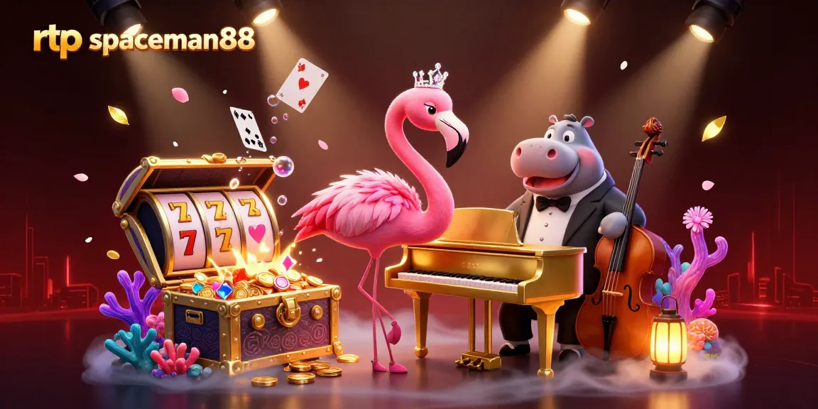 Engage in thrilling gameplay with rtp spaceman88, featuring vibrant casino elements and dynamic characters in a captivating scene.
