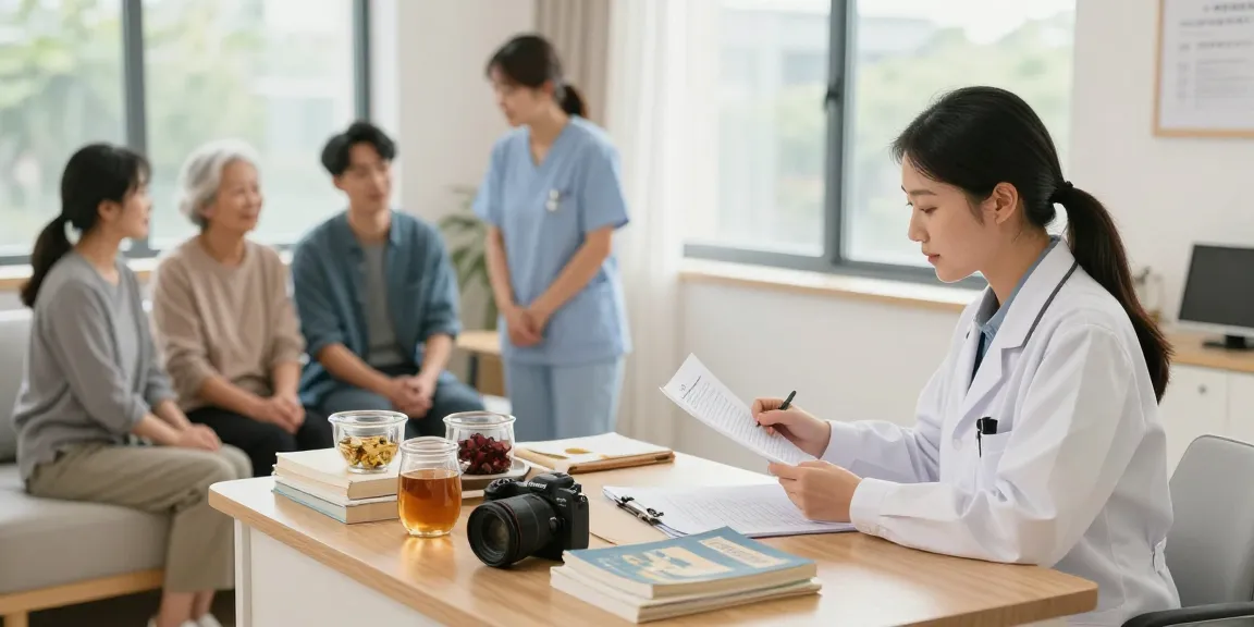 수원교통사고한의원 practitioners collaborating on effective treatment plans in a calm, welcoming clinic.