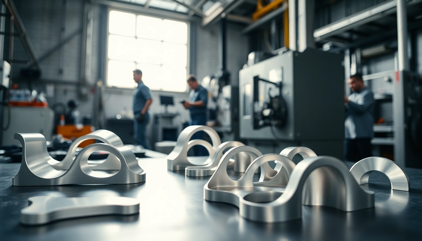 Crafting aluminum prototypes showcasing precision machining in a modern workshop environment.