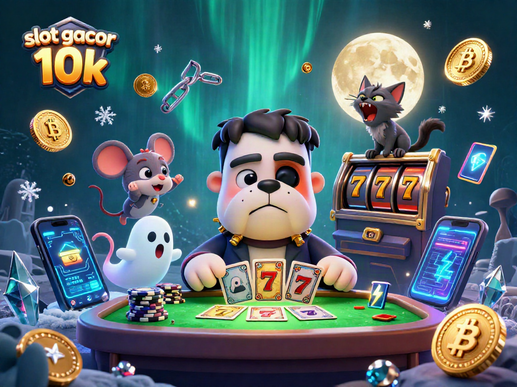 Engage in thrilling gameplay with slot gacor 10k featuring a whimsical casino scene.
