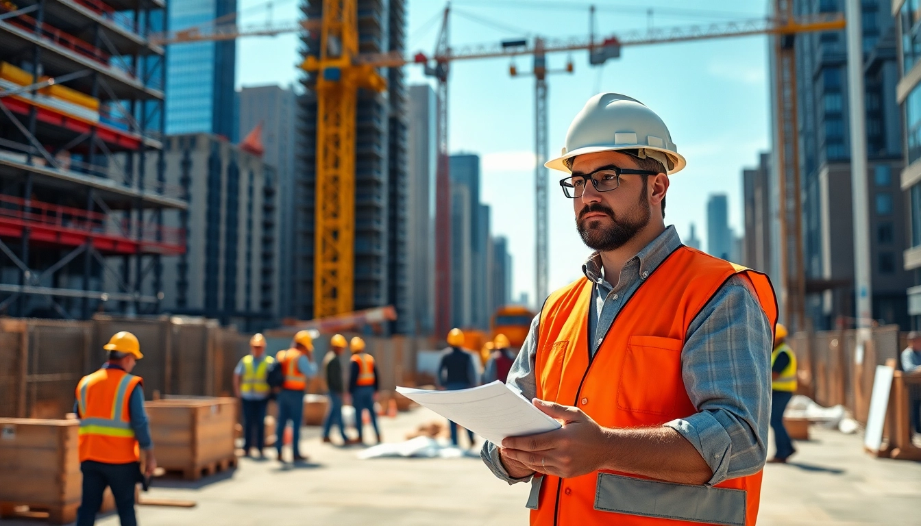 Manhattan General Contractor guiding a construction project in a vibrant urban setting.