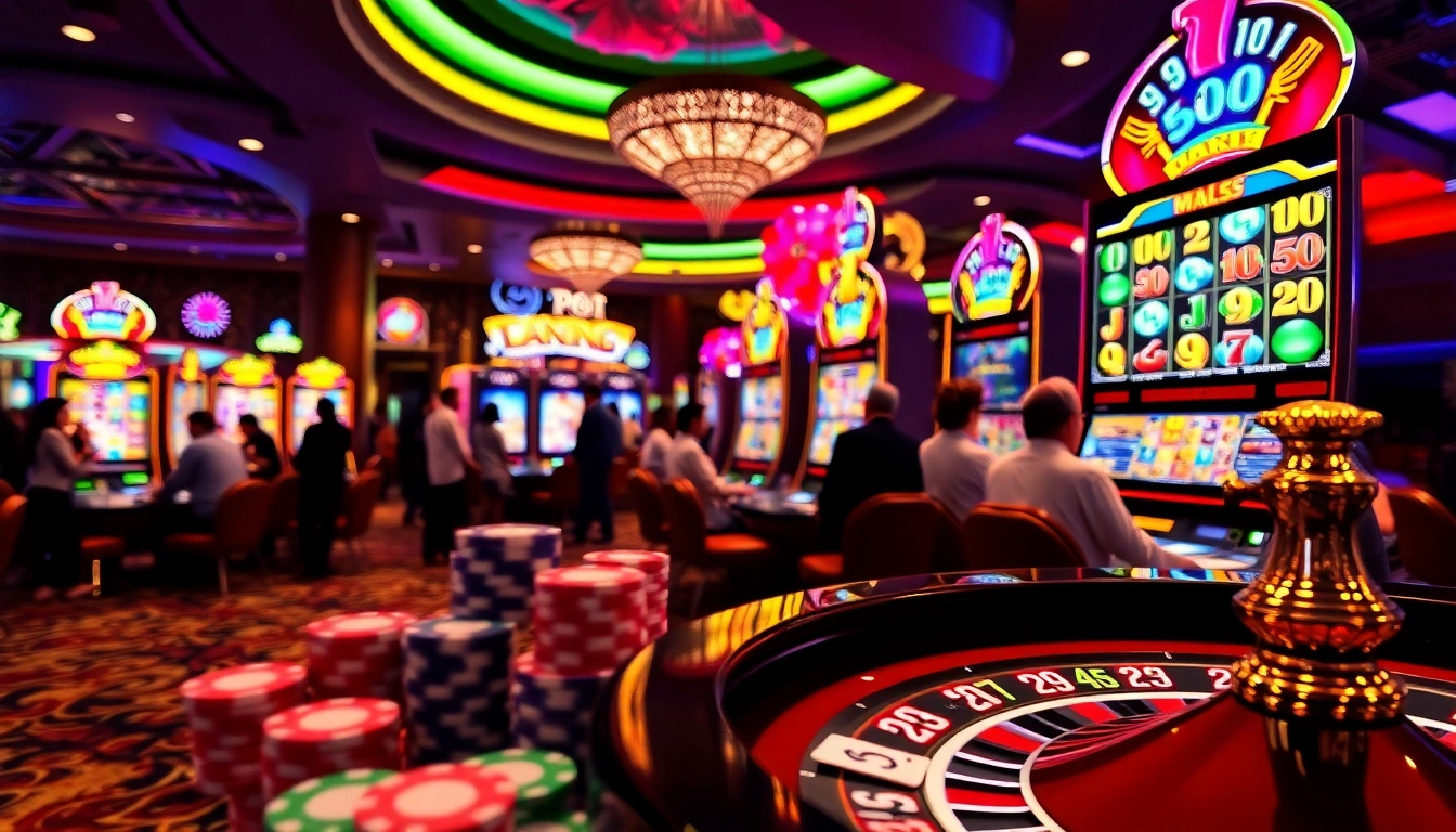Players enjoying an exciting PG slot experience with vibrant casino elements.