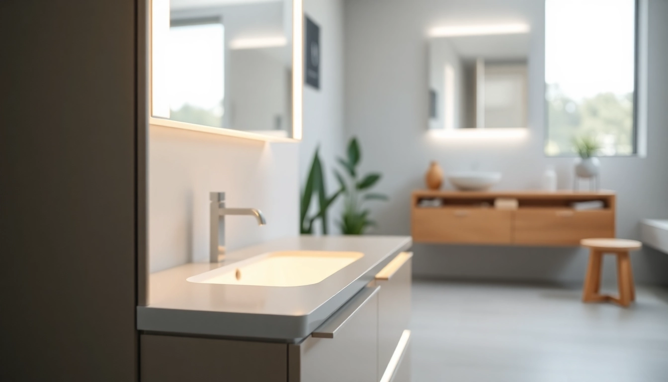 Erleben Sie den stilvollen sonni Spiegelschrank mit integrierter LED-Beleuchtung in einem modernen Bad.