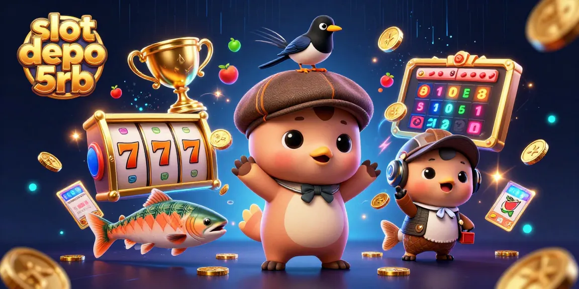 Engage in thrilling gameplay with slot depo 5rb featuring cartoon characters and vibrant casino elements.