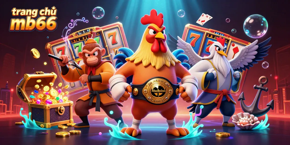 Engage with the thrill at trang chủ mb66, featuring a vibrant casino scene packed with characters and gaming elements.