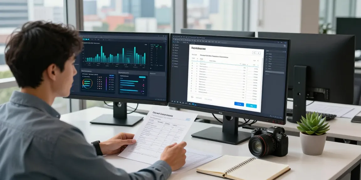 Detect fake receipt with AI technology in a professional office setting.