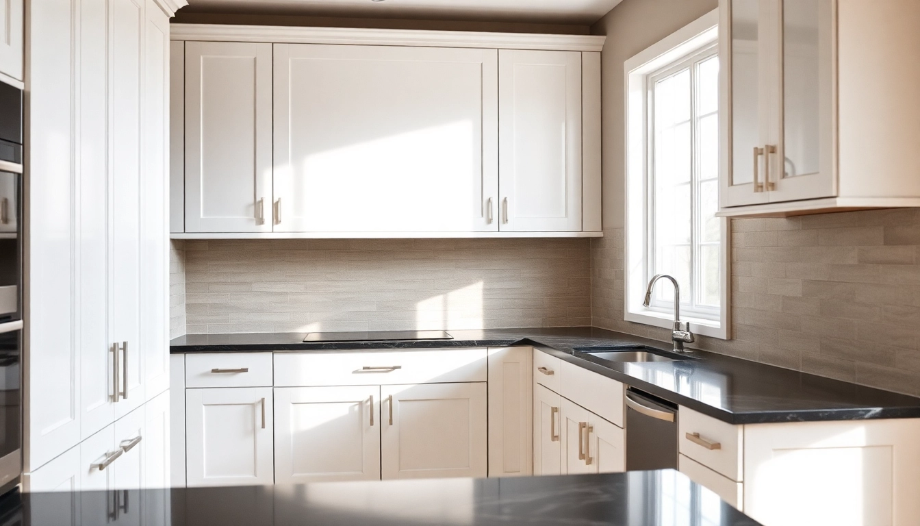 Cabinet refacing transformation in a bright kitchen, showcasing Cabinet Refacing Saint Petersburg FL.