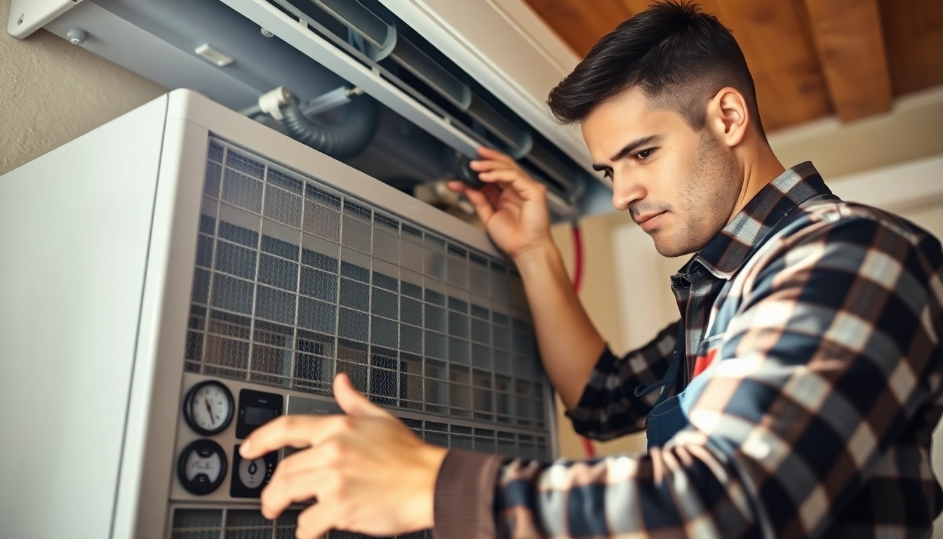 Heating and cooling professional performing emergency hvac repair bc.
