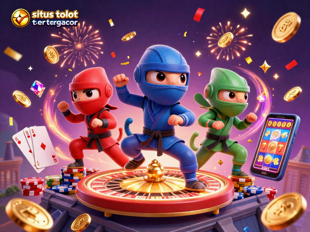 Experience the excitement of situs toto slot tergacor with vibrant 3D chameleons and casino elements illuminating the scene.
