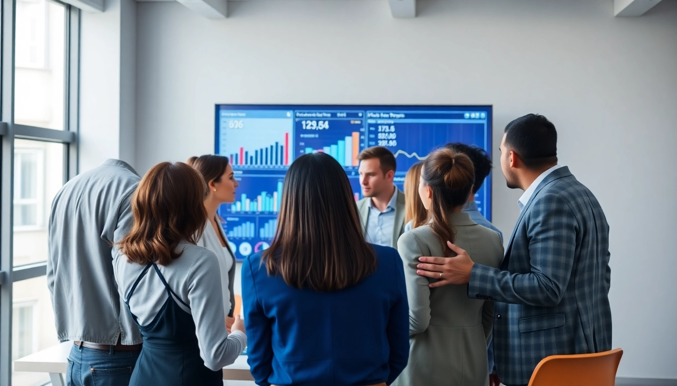 Team collaborating on competitive intelligence strategies in a modern office setting.