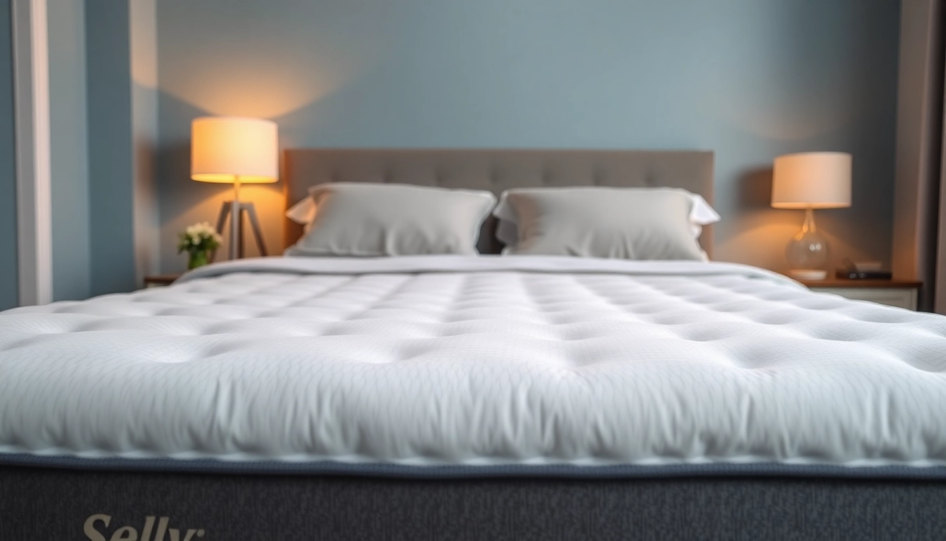 A serene setup highlighting a Sealy foundation king bed with elegant bedding and inviting decor.