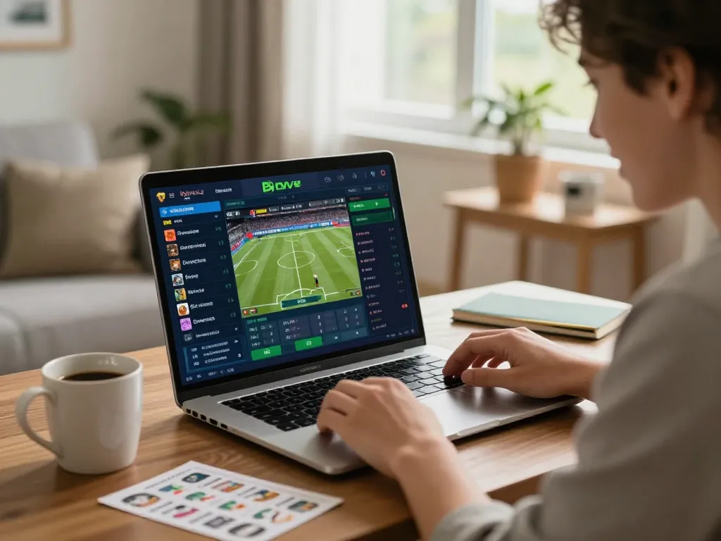 Engaged user betting on Canada online casinos reddit with warm ambiance in relaxing home.