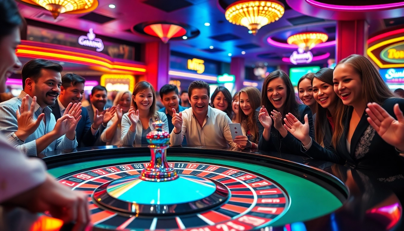 Experience thrilling gaming action at Non Uk Casino with diverse players enjoying the excitement.