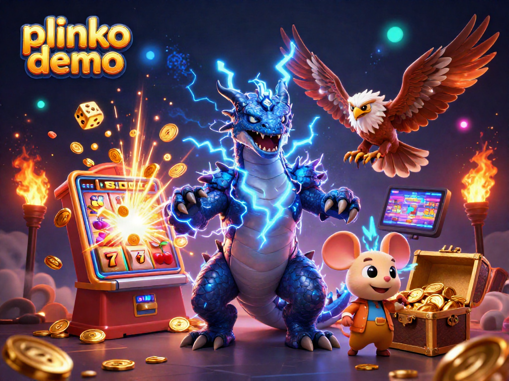 Engage with the plinko demo excitement as vibrant characters and casino elements explode with action!