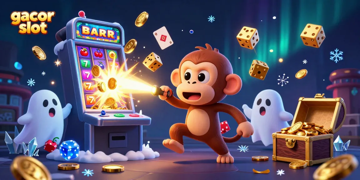 Engage with gacor slot action in a vibrant casino scene featuring golden treasures and dynamic elements.