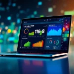 Engaging digital interface showcasing the Link vĂ o C168 feature on a modern laptop