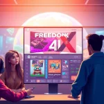 Create vibrant virtual worlds with Freedom X’s innovative AI game maker interface.