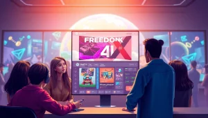 Create vibrant virtual worlds with Freedom X’s innovative AI game maker interface.