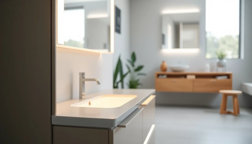 Erleben Sie den stilvollen sonni Spiegelschrank mit integrierter LED-Beleuchtung in einem modernen Bad.