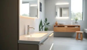 Erleben Sie den stilvollen sonni Spiegelschrank mit integrierter LED-Beleuchtung in einem modernen Bad.