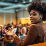 Engaging scene of Black entrepreneurs pitching innovative ideas in a competitive environment for Bet on Black.
