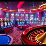 KJC AC 3 showcases a vibrant casino with lively tables and gaming activities.