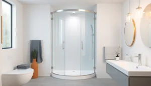 Genießen Sie die elegante sonni Duschkabine in einem modernen Badezimmer mit stilvoller Einrichtung.