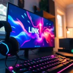 Jelajahi link gacor unogg game dengan setup gaming modern dan pencahayaan dinamis.