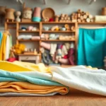 Katoen stoffen prachtig geshowd in een lichte textielstudio, met een creatieve sfeer.