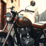 Verkaufen Sie Ihre wirtschaftliche Royal Enfield auf https://moto-ankauf.de/royal-enfield-verkaufen in einer urbanen Umgebung.