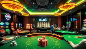 KJC AC 3 immersive casino experience with thrilling tables, dice, and slot machines.