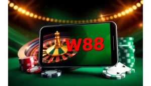 Experience thrilling gameplay with W88 link in a luxurious online casino setting.