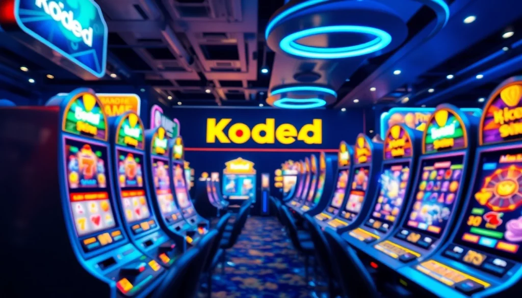Kode4d slot gaming interface illustrating vibrant slot machines and engaging visuals for online gaming enthusiasts.