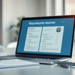 Build a standout Resume Builder at a professional workstation with colorful templates.