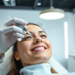 Client receiving Botox Nyack treatment in a serene medical spa environment.