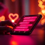 Engage in exciting ai sexting with a sleek smartphone interface, highlighting intimate chatbot interactions.