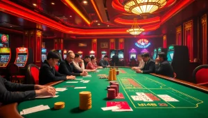 Experience the thrill of gambling at a luxury casino, where “Nếu như vậy bám vào đây” ignites player excitement amid vibrant gaming tables.