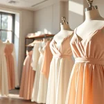 Rivelle showcases elegant fashion pieces in a stylish boutique setting.