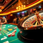 Players enjoying an exciting game at the 789BET casino, showcasing chips, cards, and a roulette wheel.