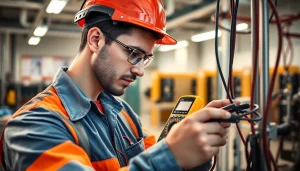 Apprentice in electrician apprenticeship hawaii testing electrical wiring with care