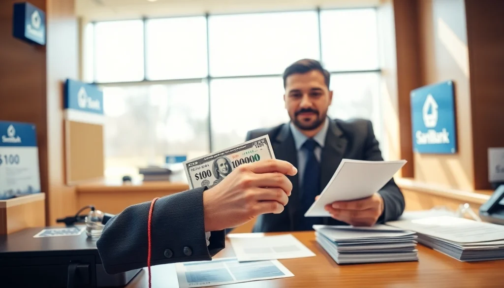 Menangani deposit 1k dengan percaya diri di bank yang cerah dan nyaman.