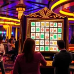 Experience thrilling gameplay on a slot demo mahjong machine in a luxurious casino setting.