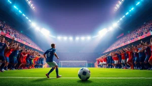 أجواء مثيرة لمباراة كرة قدم حية تُبرز بث كوورة تي في مع طاقة جمهور حي وحماس.