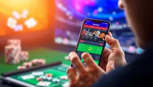 Mostbet resmi sayt platformunu istifadə edərkən oyunçu gülümsəyir.